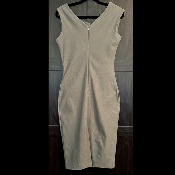 NWT Bodycon Sleeveless Sheath Dress. MUXXN. Grey/Sz. L. - Picture 5 of 13